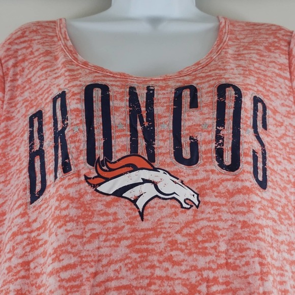 Denver Broncos Burnout Scoop Neck Tee Size Large - Picture 2 of 3